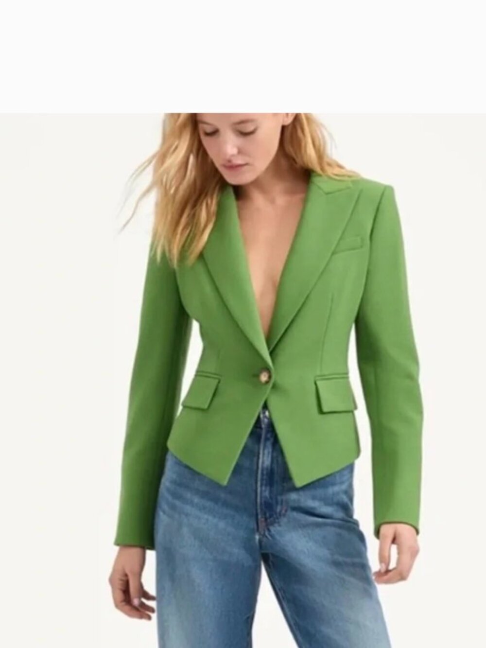NWOT Veronica Beard Hosanna Dickey Blazer Jacket Green 4
